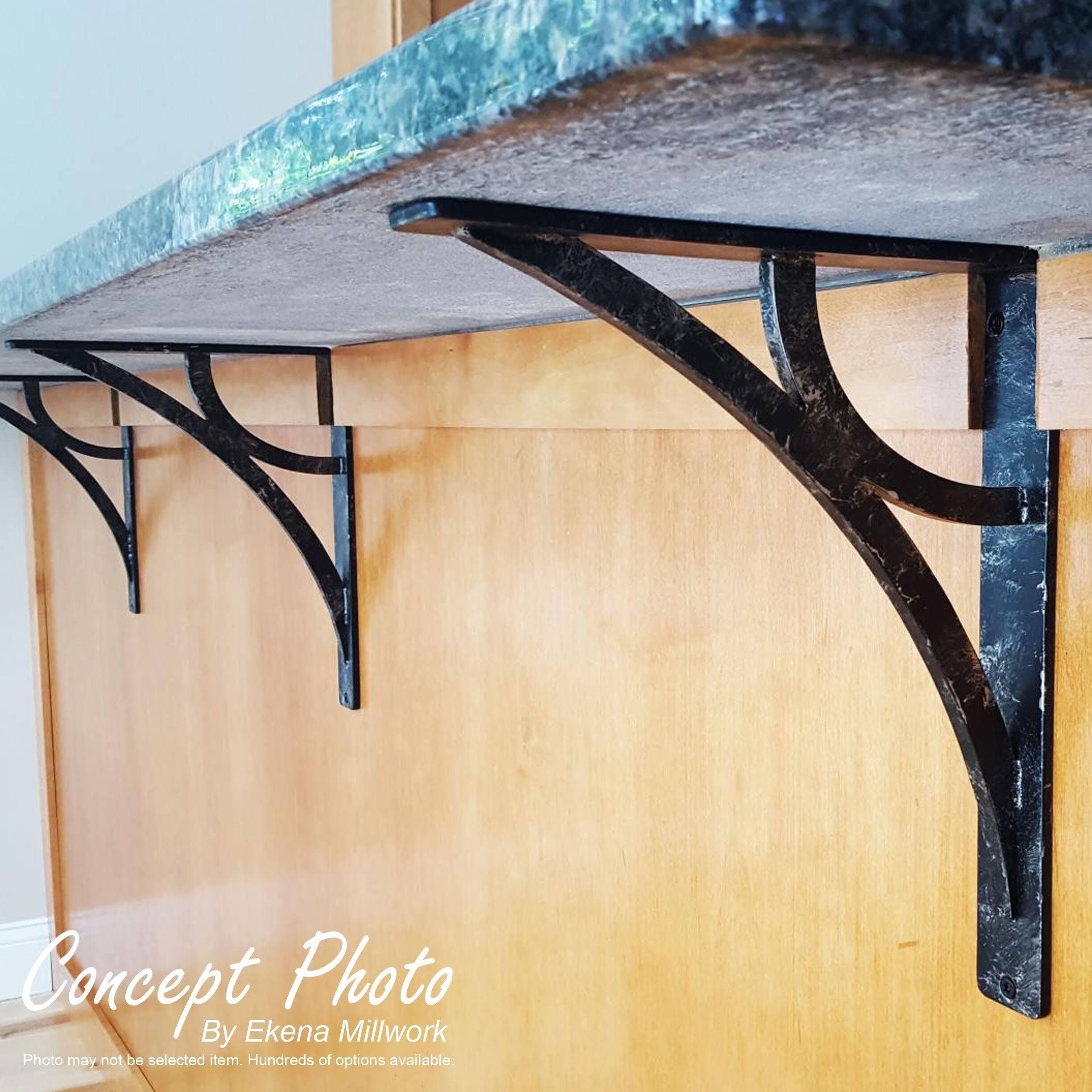 Wrought Iron Bracket Antiqued Silver C1607