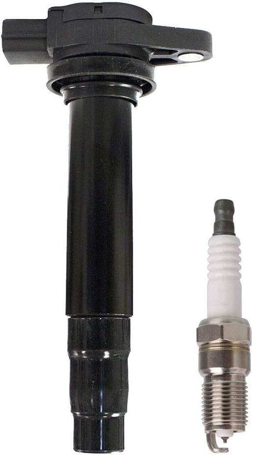 Set of 4 Platinum Spark Plug and 4 Ignition Coil Pack Compatible with Nissan 2000 2001 Sentra 1.8L Replacement for UF326 Pack of 2 N631