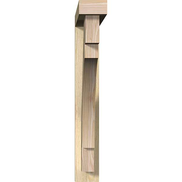 Rough Sawn Bracket with Offset Brace, Douglas Fir V8743