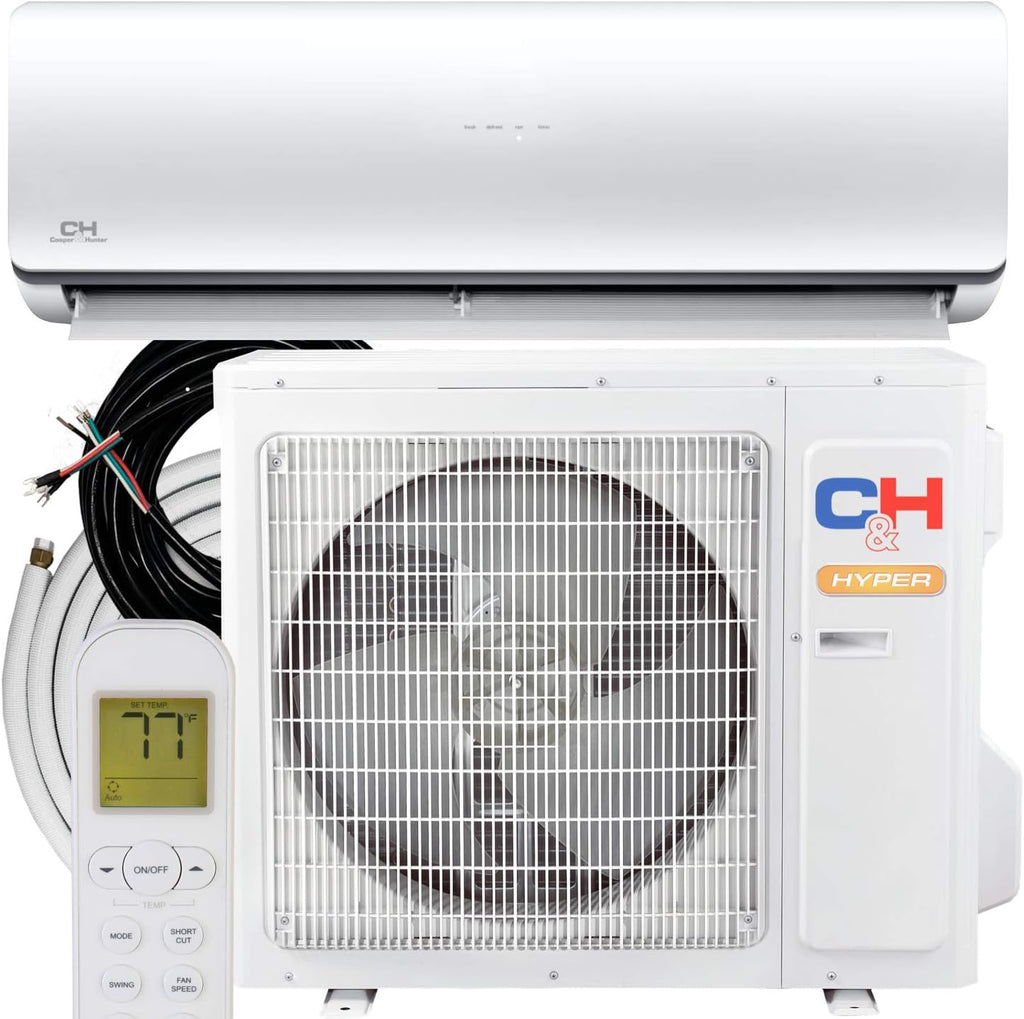 9,000 BTU 25 SEER Ductless Mini-Split Air Conditioner Heat Pump with 16FT Copper Line Set and Communication Wires N551667