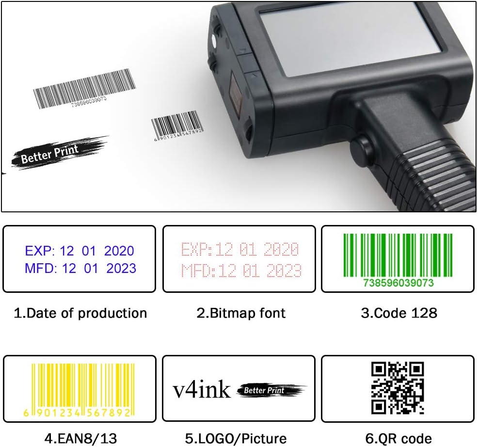 Handheld Printer Labeler with 4.3 Inch HD LED Touch Screen S70366
