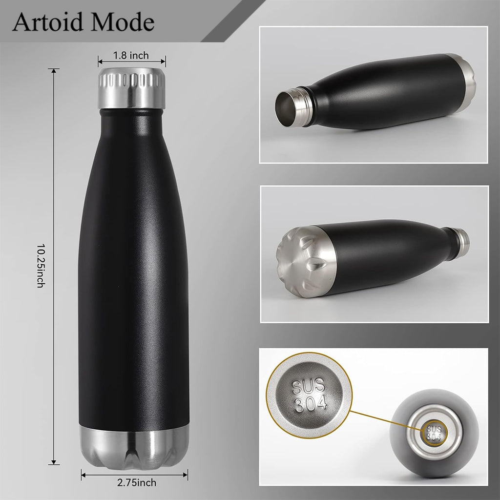 17oz Stainless Steel Double Wall Insulated Water Bottle F296