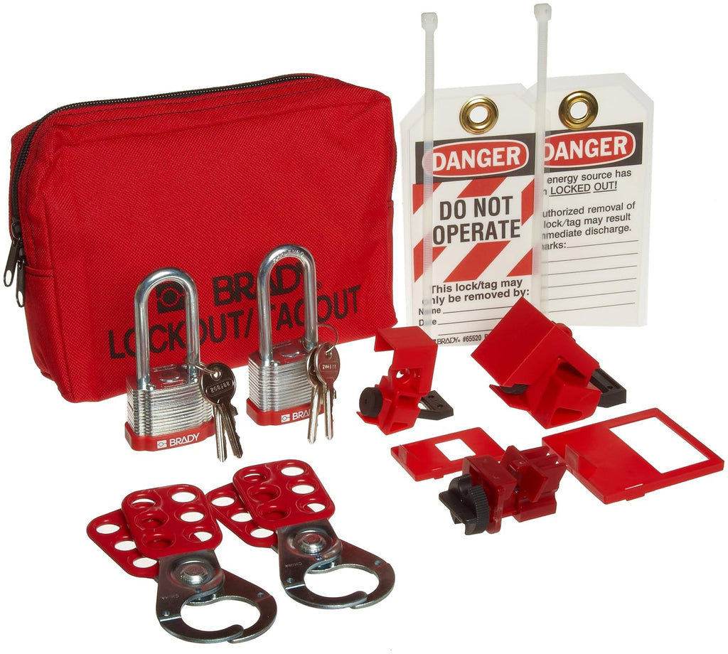 Red Steel Padlock Sampler Pouch Kit K213