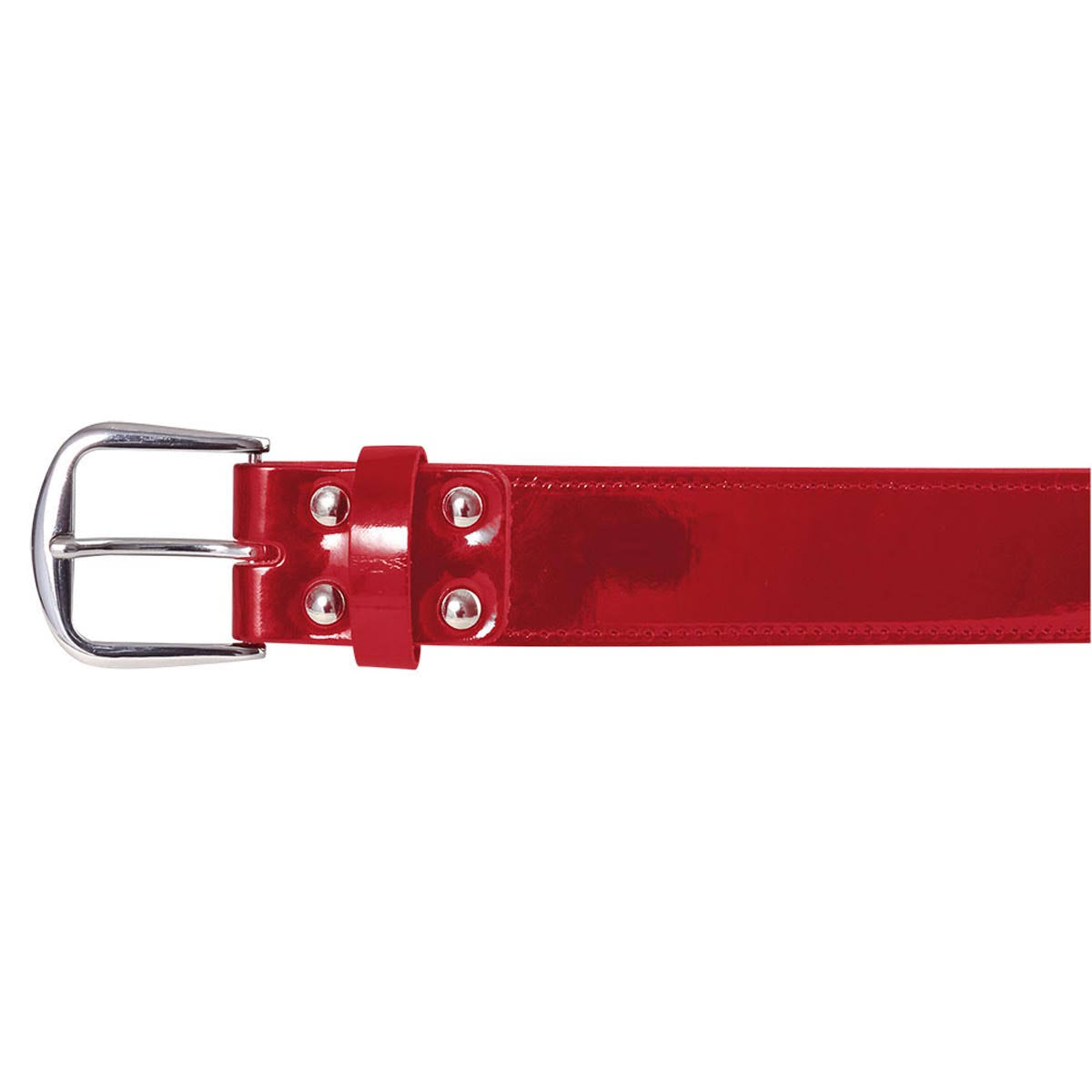 Scarlet Patent Leather Baseball Belt A793