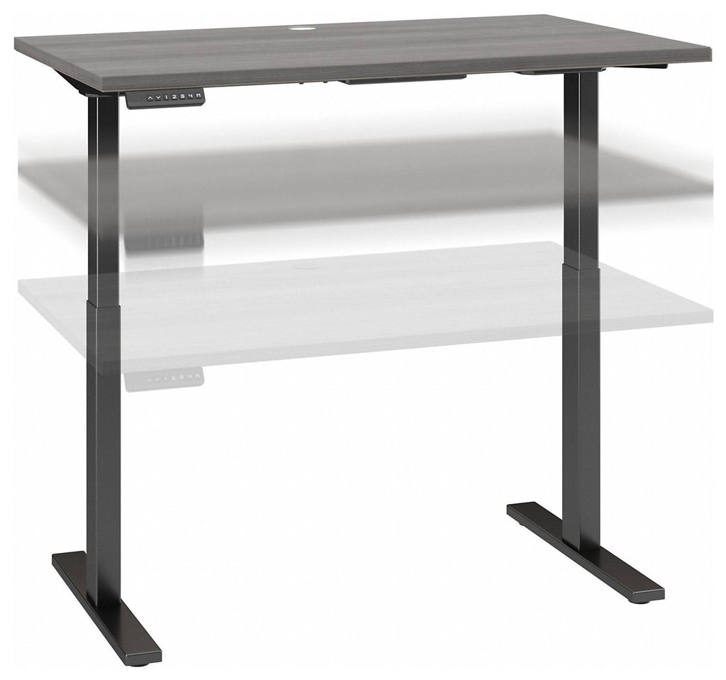 Electric Height Adjustable Standing Desk in Platinum Gray with Black Base Q827834