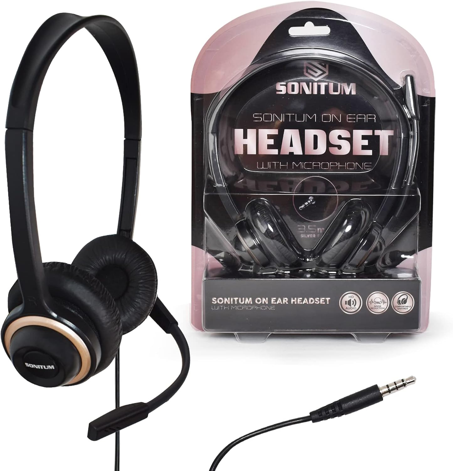 10 Pack Noise Canceling Over-Ear Computer Headset With Microphone G10204