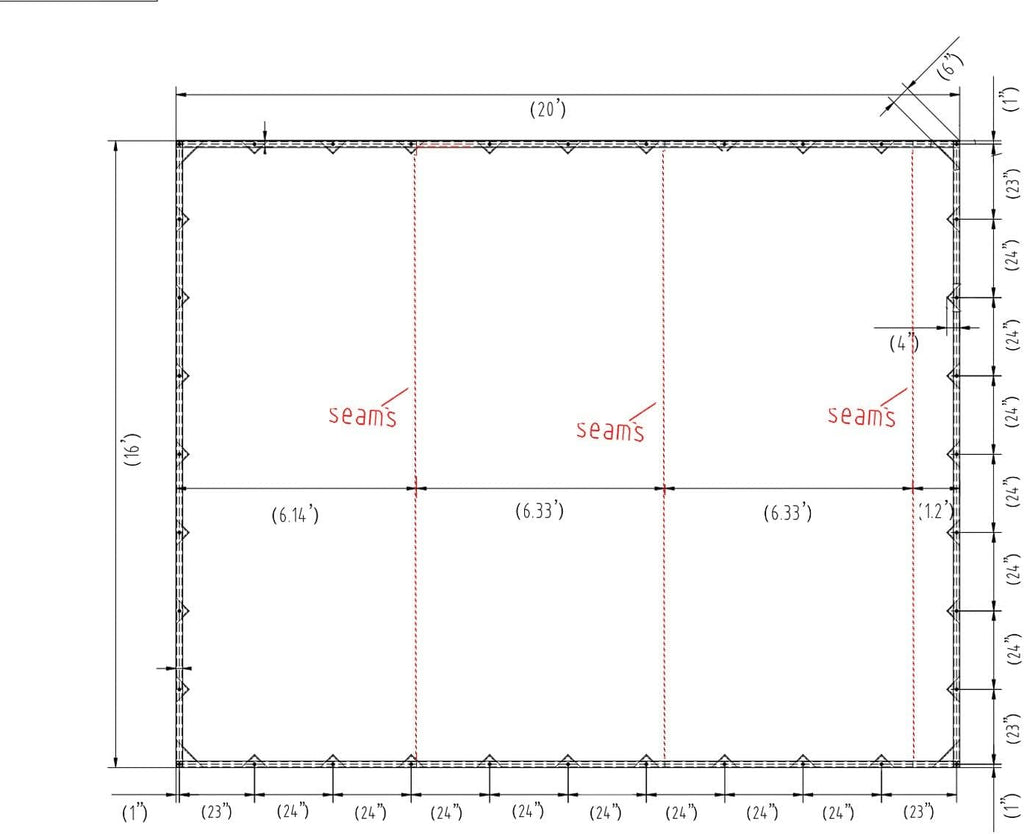 16' x 20' Green Canvas Tarp 12oz Water Resistant C2373