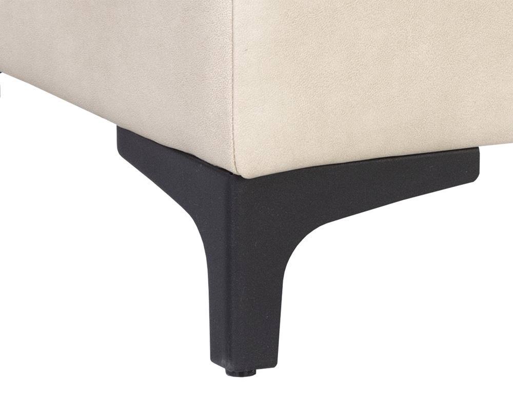 Cream Faux Leather Storage Bench X555