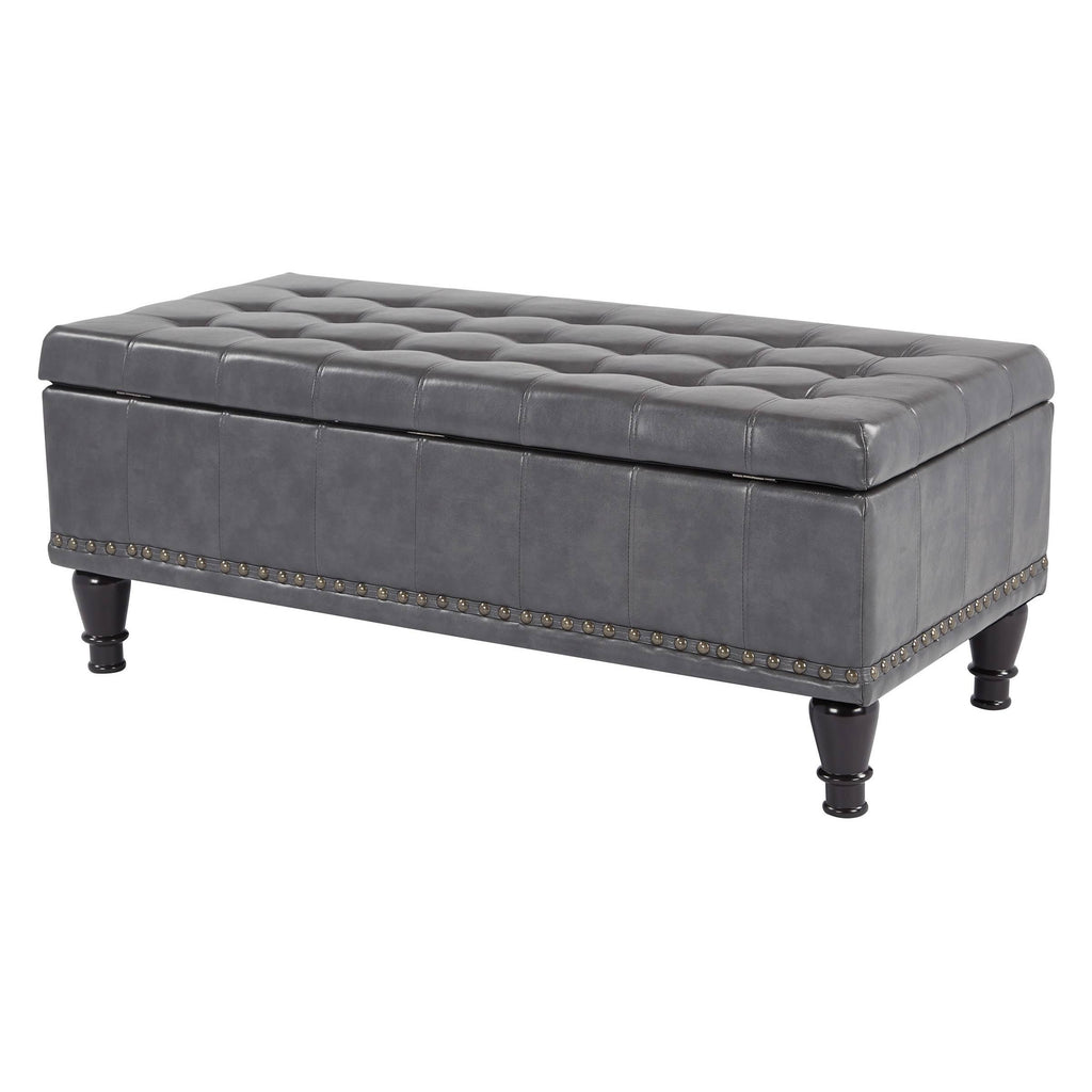 Grey Storage Ottoman T5337