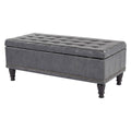 Grey Storage Ottoman T5337
