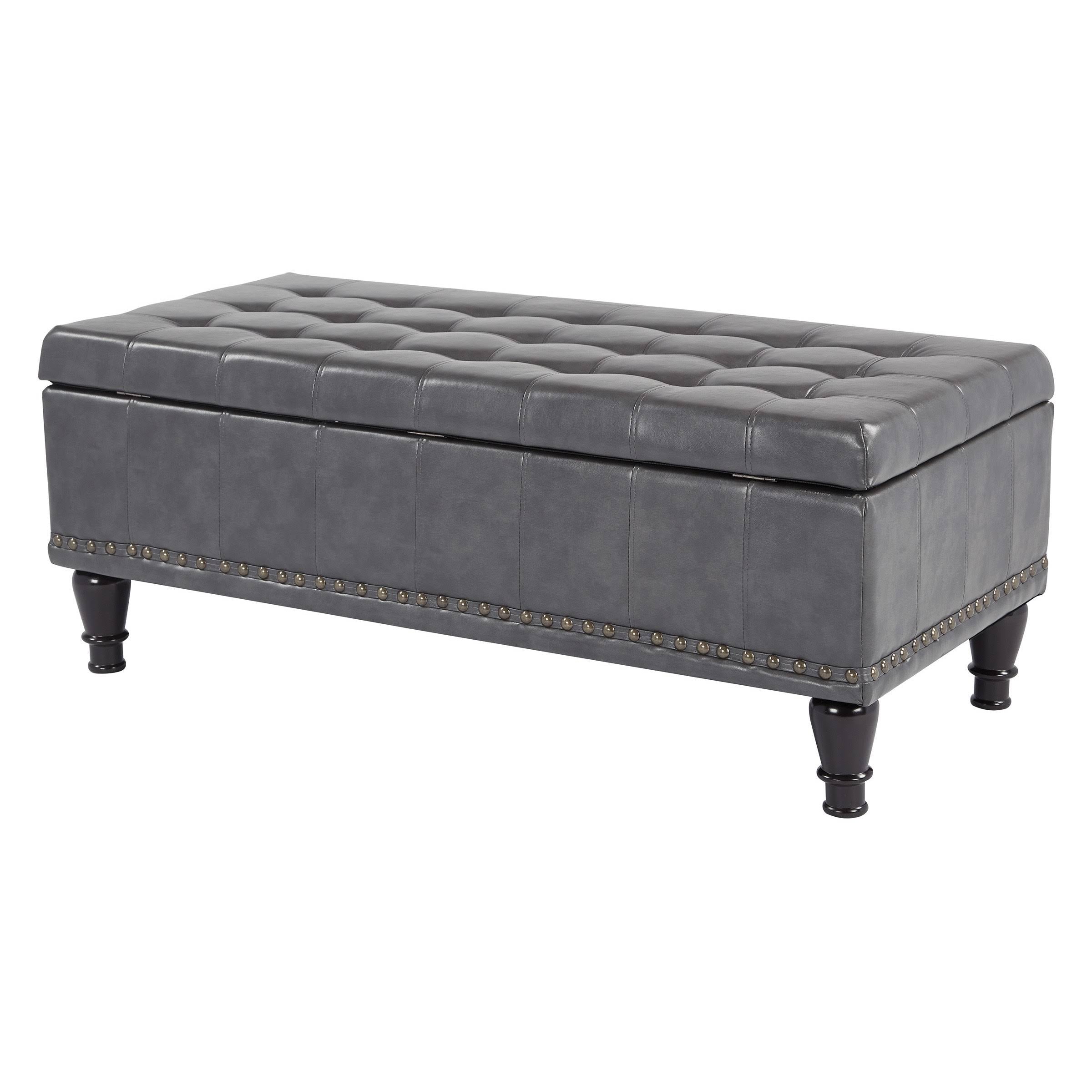 Grey Storage Ottoman T5337