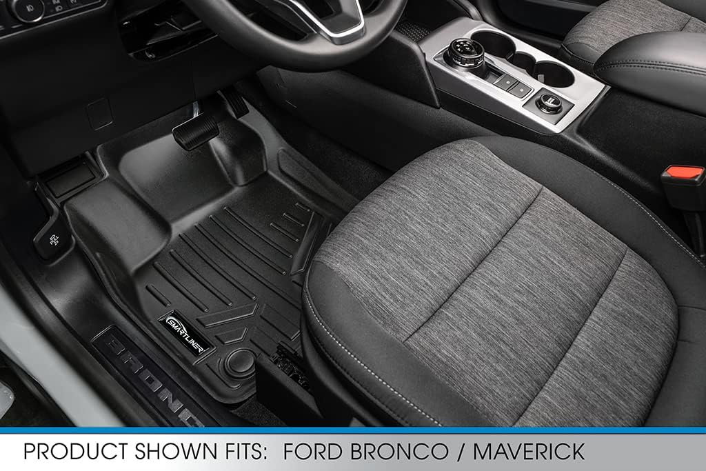 Black 2 Row Floor Mat Liner Set for Ford Maverick C230579