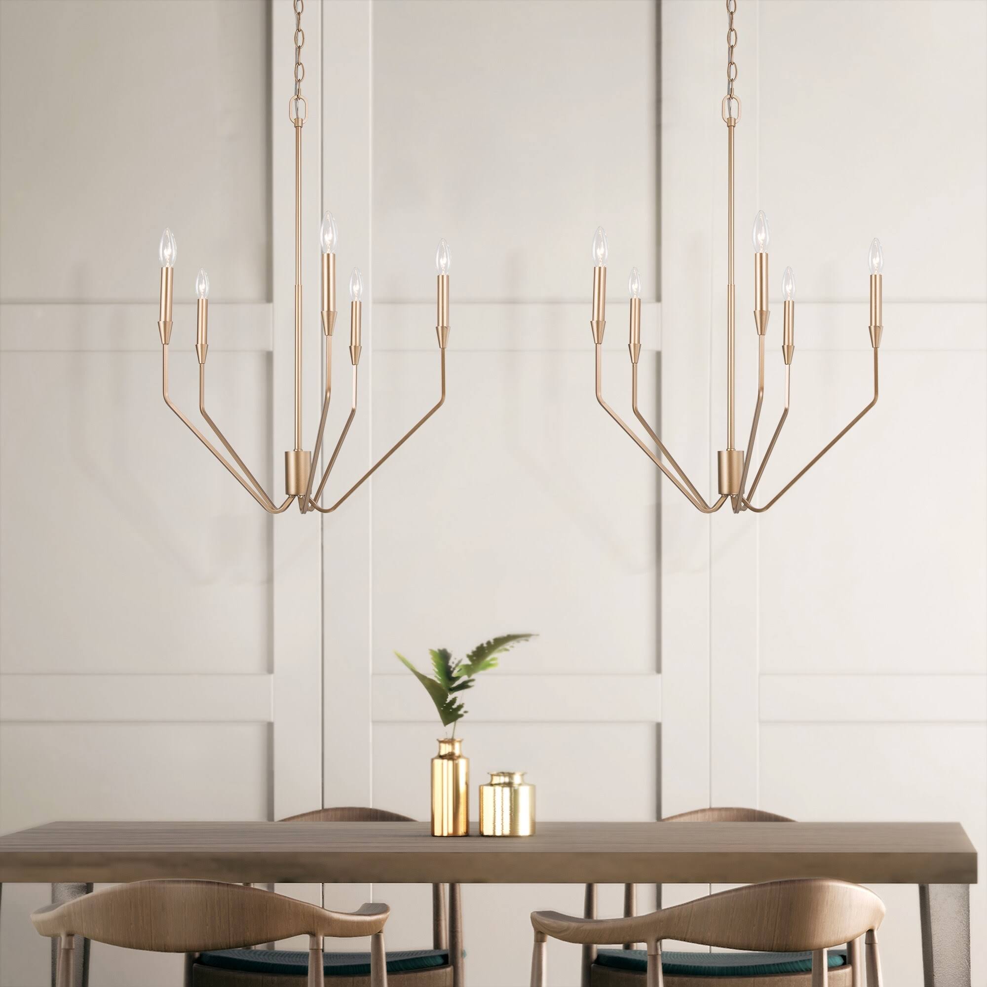 Antique Gold 5-Light Candle Chandelier Z8691