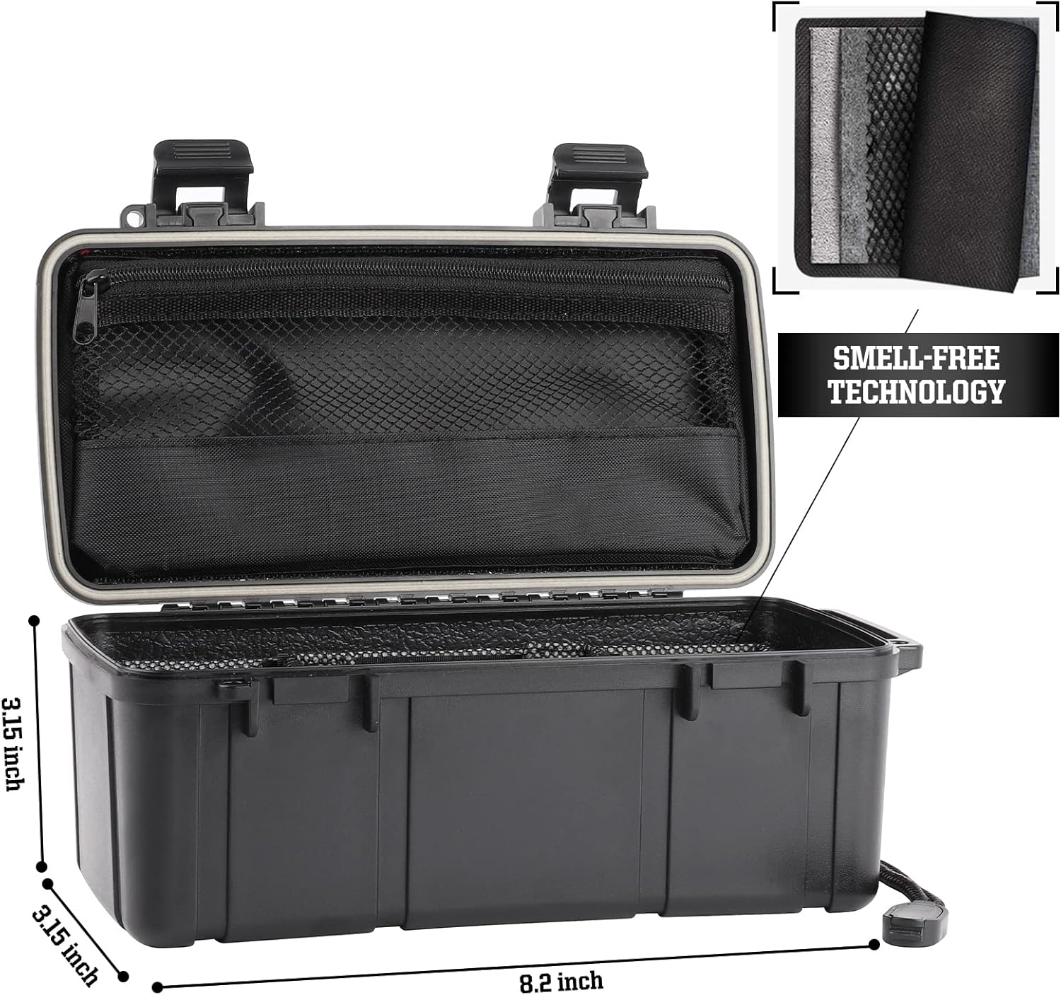 Black Storage Box with Easy Grip Handle ABS Plastic Pack of 2 X121260