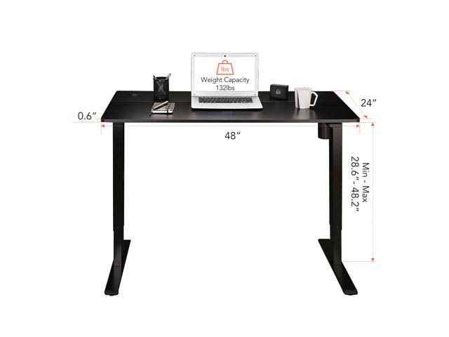 Black 48 x 24 Inches Height Adjustable Electric Sit Stand Desk D78246