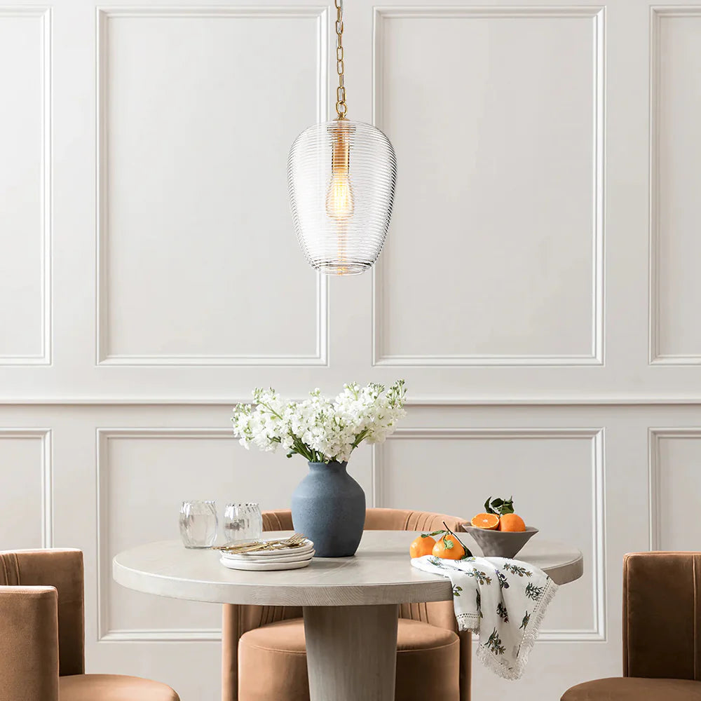 1-Light Dimmable Glass Farmhouse Pendant G19976