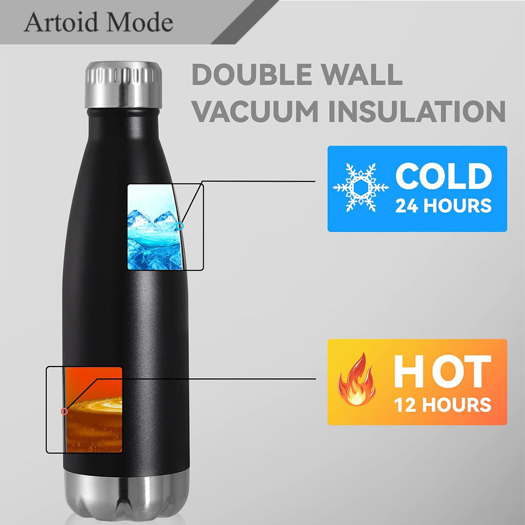 17oz Stainless Steel Double Wall Insulated Water Bottle F296