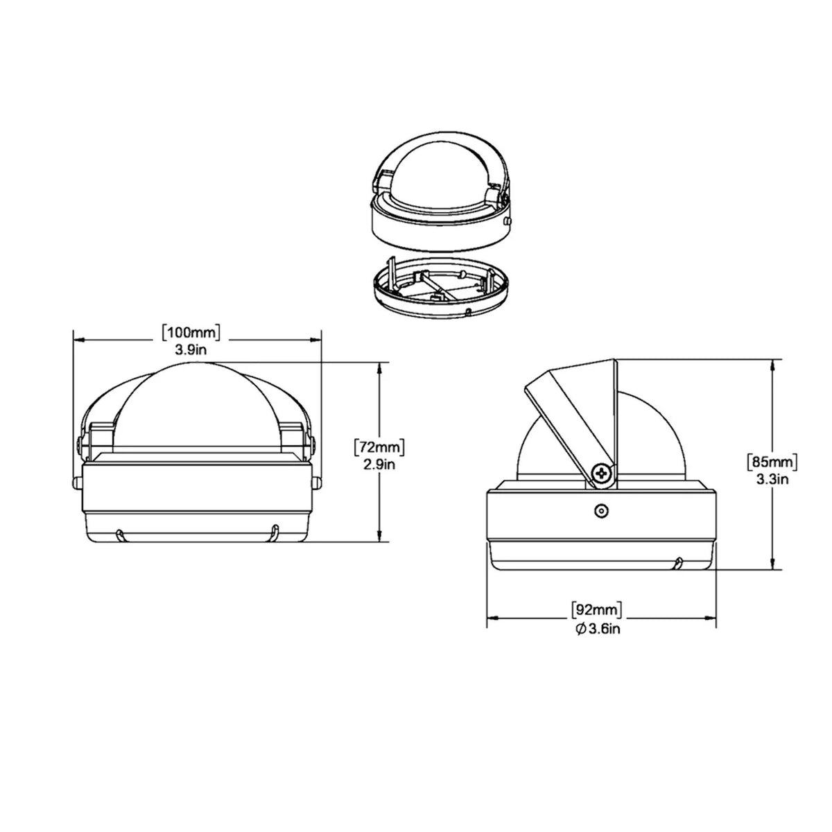 Surface Mount Compass, 2.75" Dial A116324