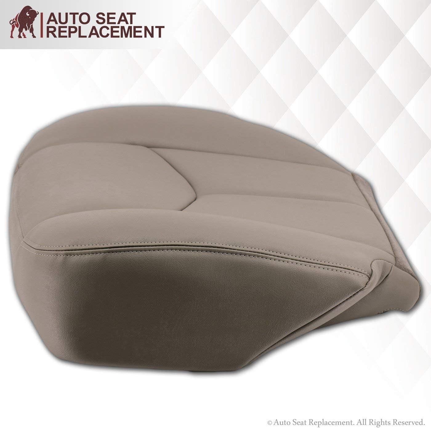 Passenger Synthetic Leather Seat Cover in Pewter Gray A590