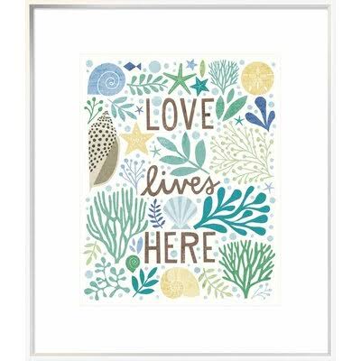 Sea Glass Textual Art Framed M9653