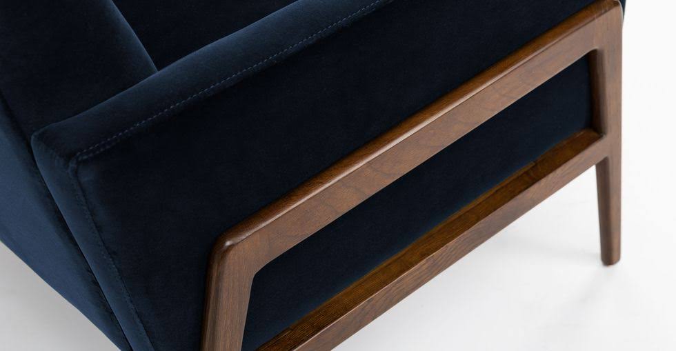 Blue Fabric Accent Armchair L609469