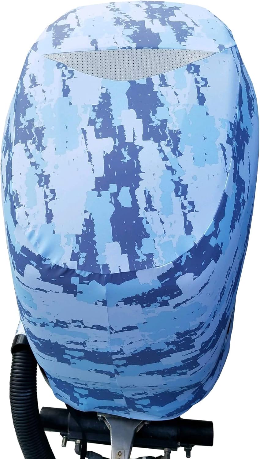 Blue Digital Camo Outboard Motor Cover P375058