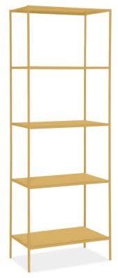 Slim Bookcase 15d 24W 72H in Saffron Yellow H94912