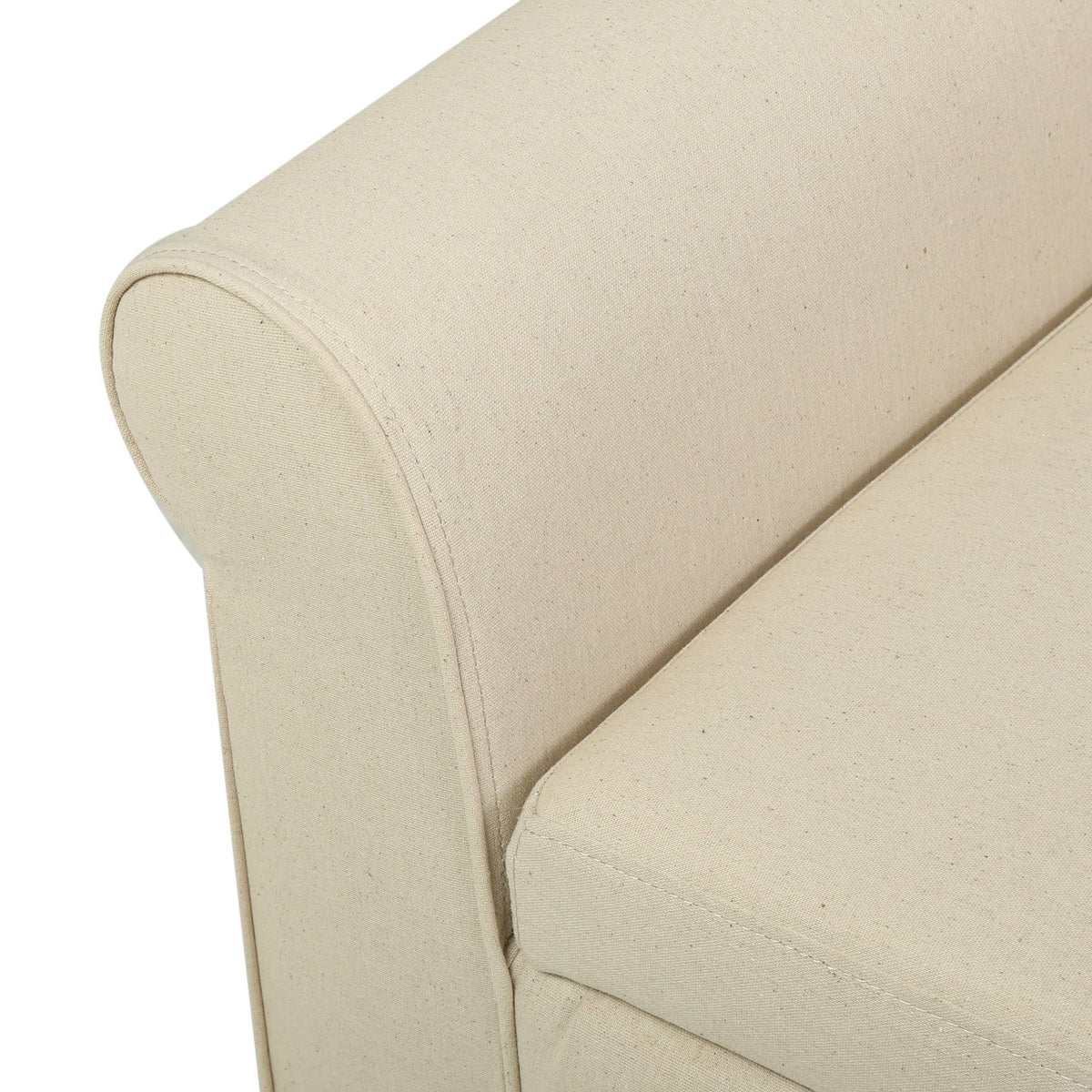 Light Grey Fabric Armed Storage Ottoman Bench A4064