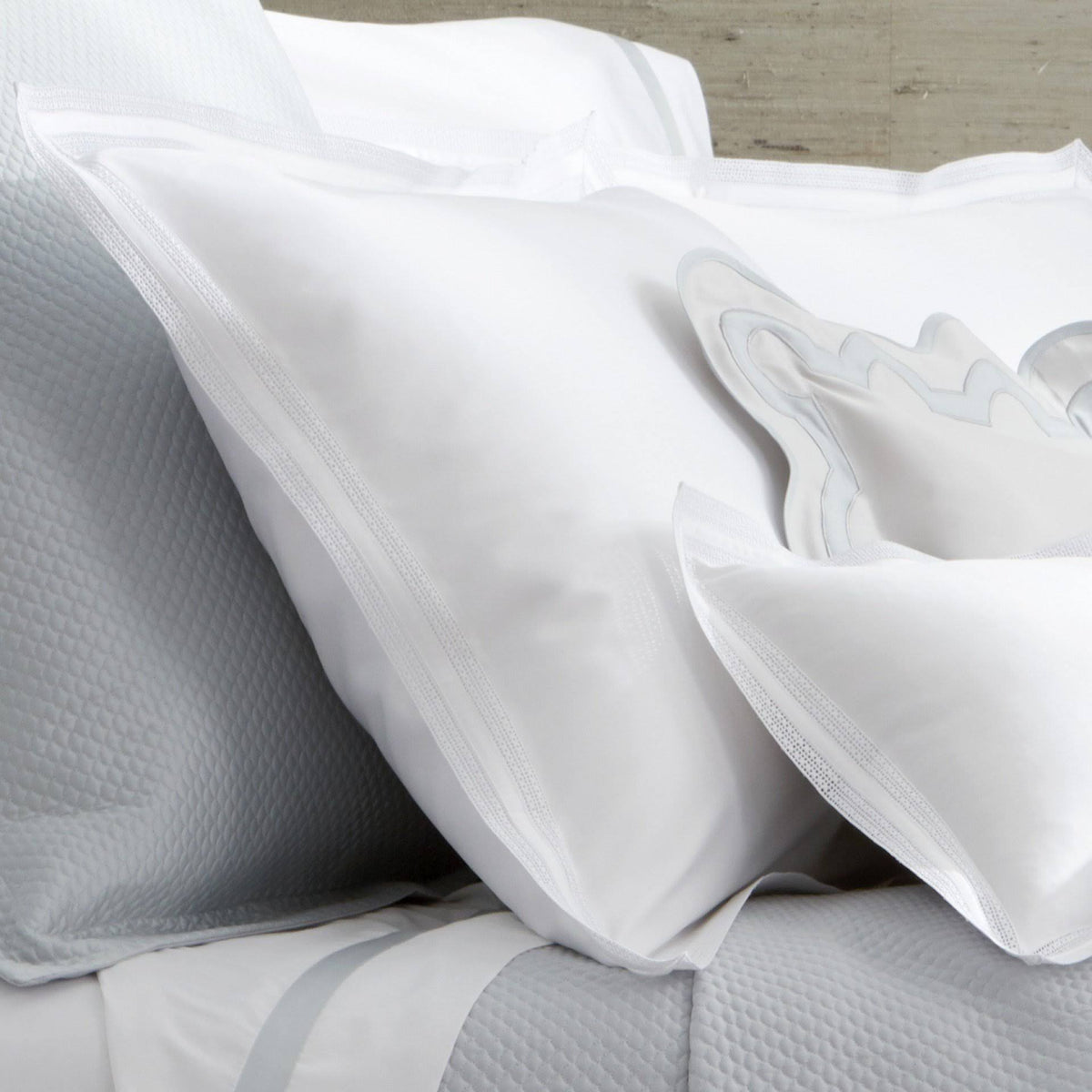 King Hazy Blue Cotton Sateen Flat Sheet M252694