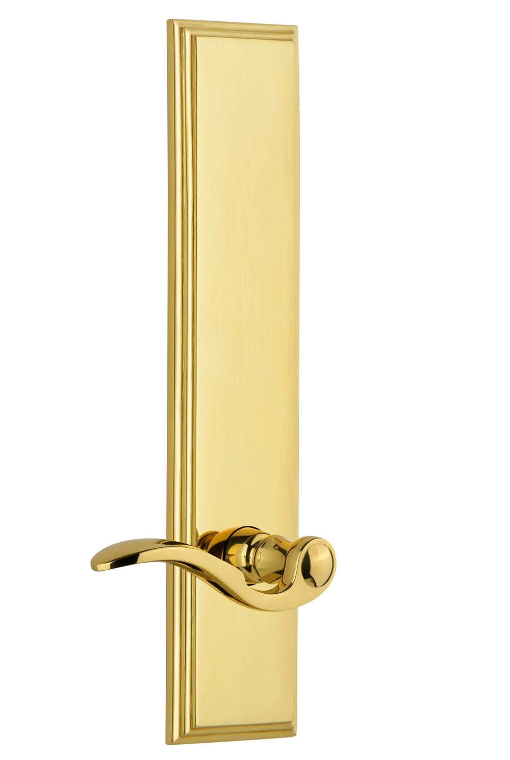 Polished Brass Tall Plate Privacy Lever A516263
