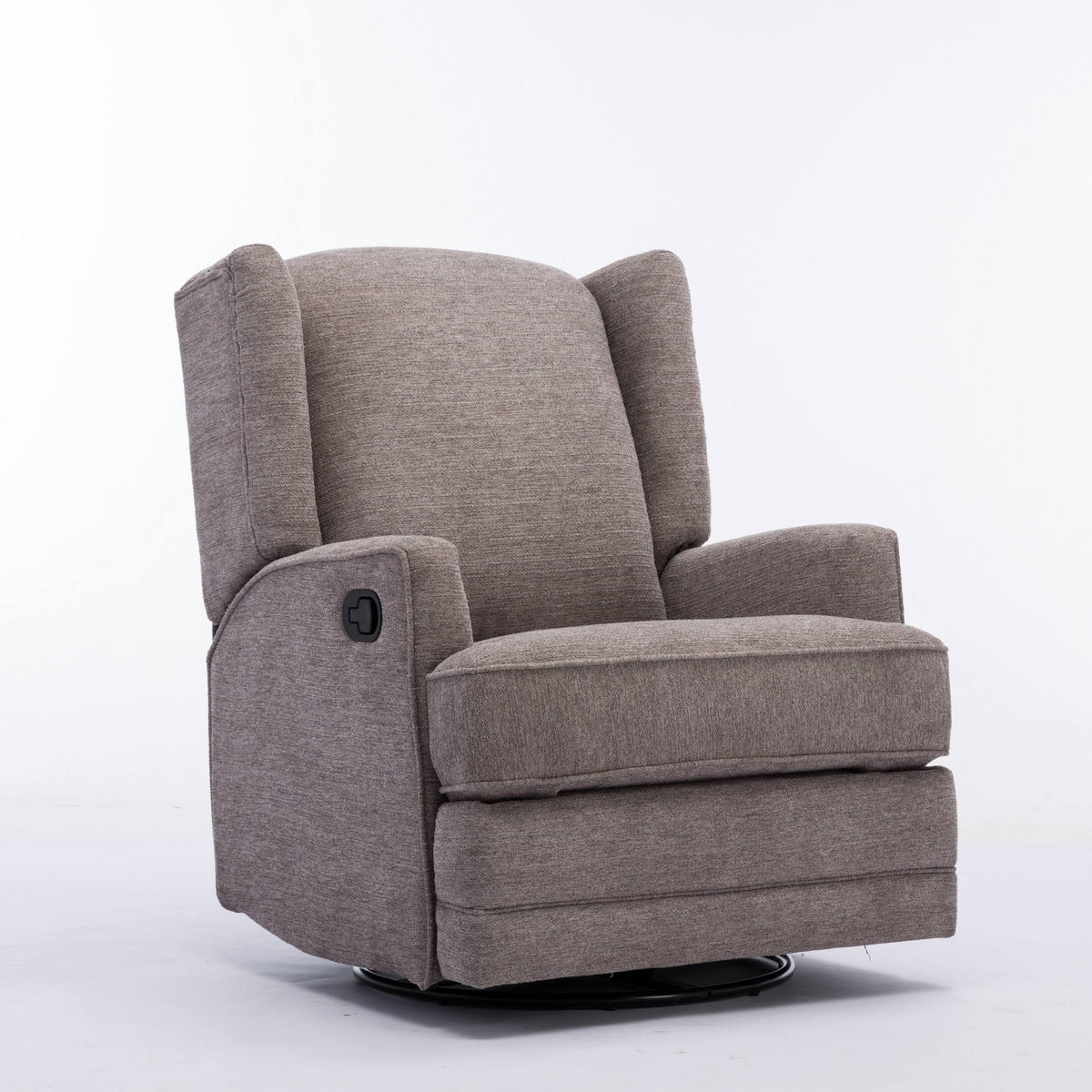 Wingback Swivel Glider Recliner, Smoke M976021