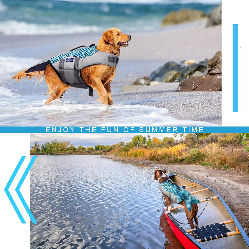 Reflective Adjustable Dog Life Jacket with Rescue Handle N701176
