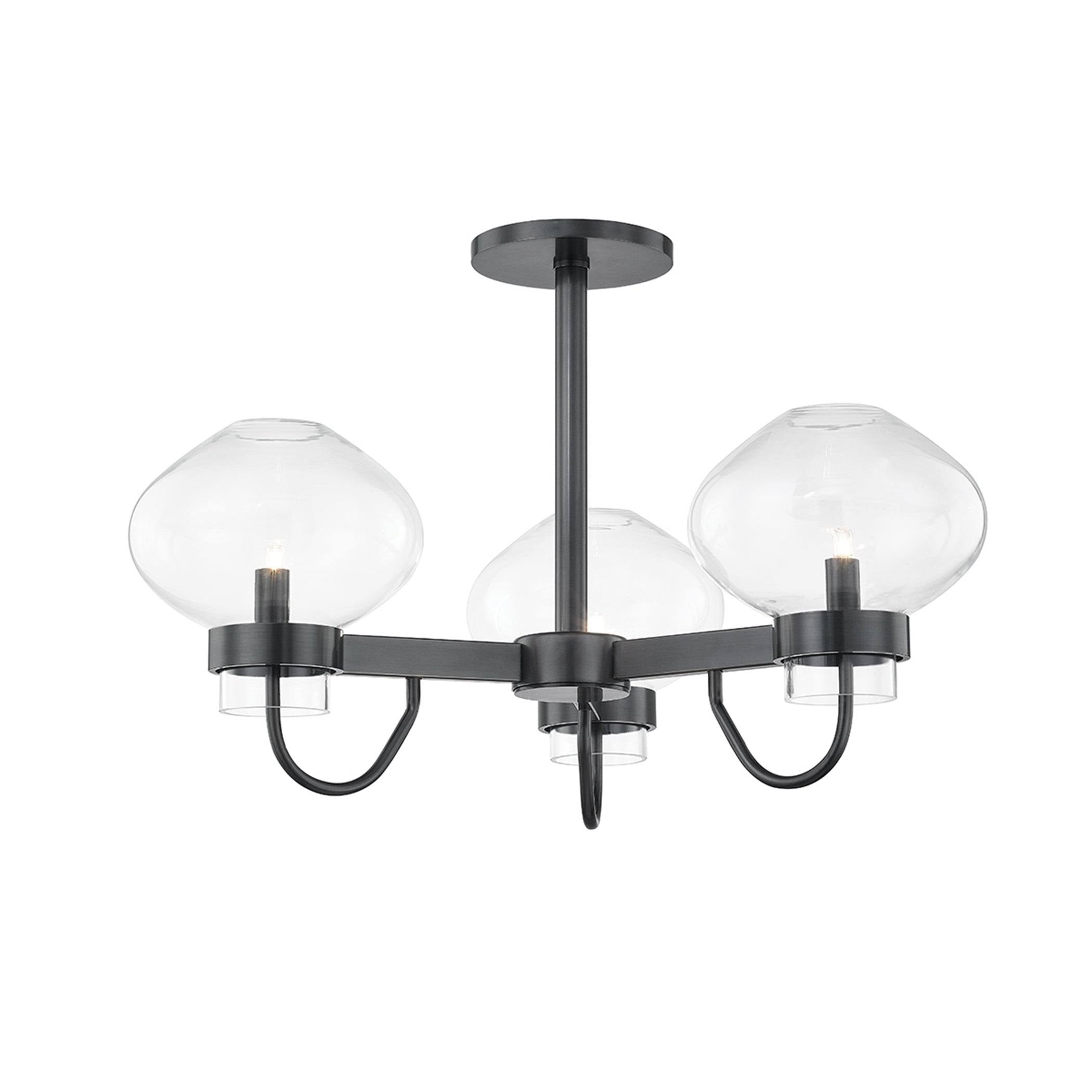 Old Bronze 3-Light Semi Flush I490154