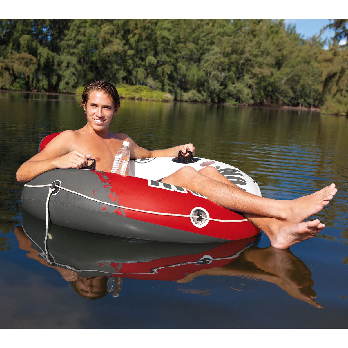 2 Person Inflatable River Float (6 Pack) + Single Tube (Pair) S942239