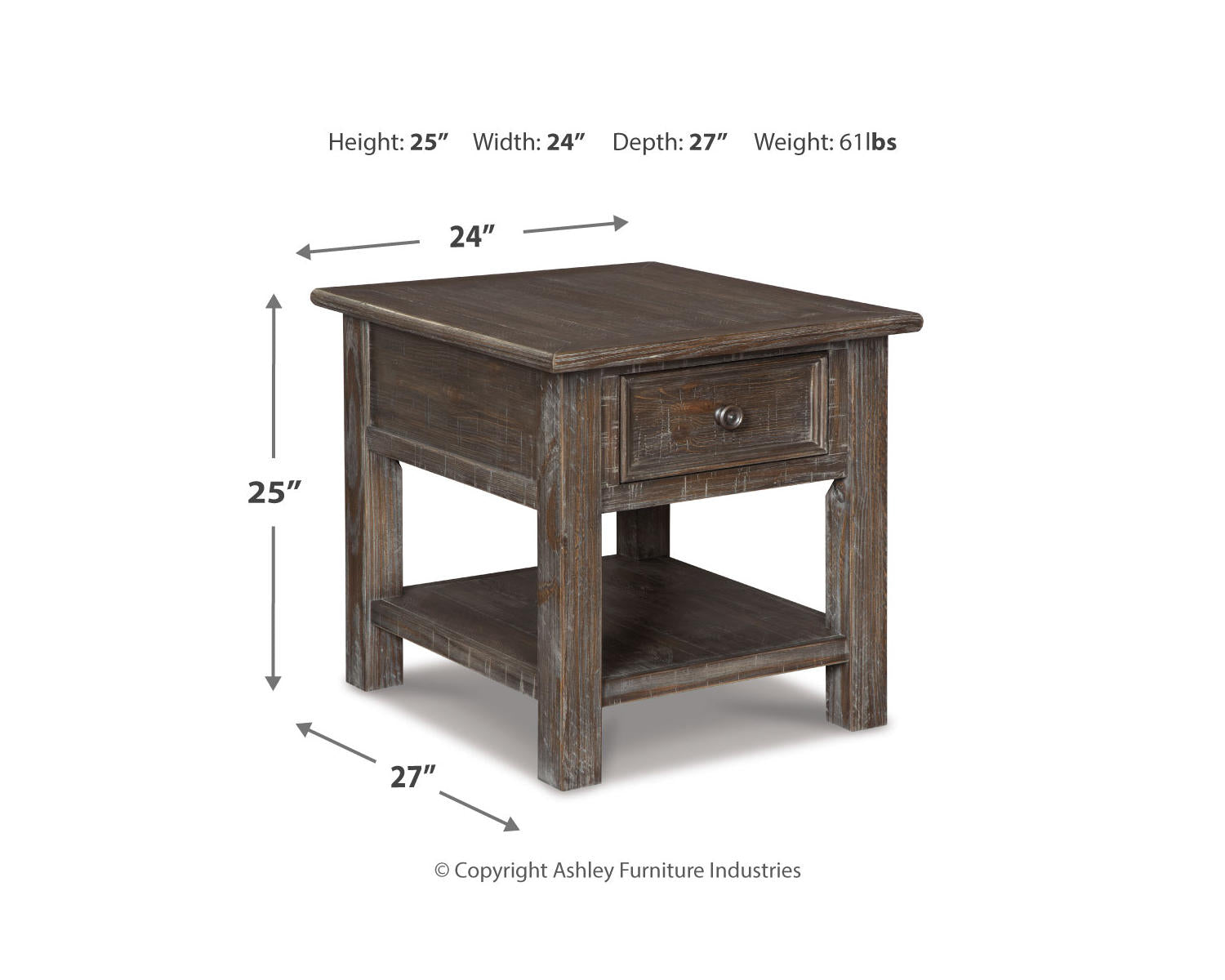 Rustic Brown End Table S665184