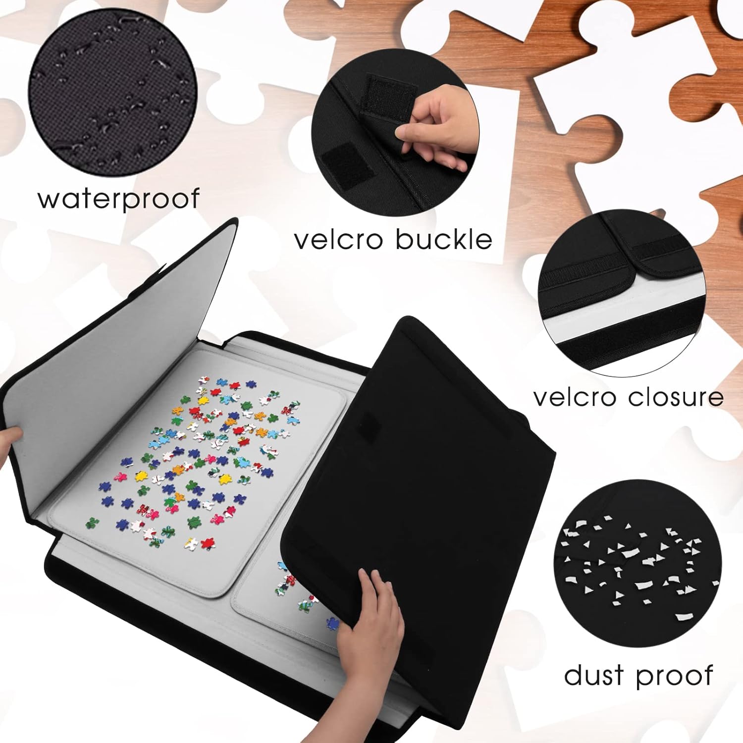 Black 1500 Piece Puzzle Storage Board, Pack of 2 G88988