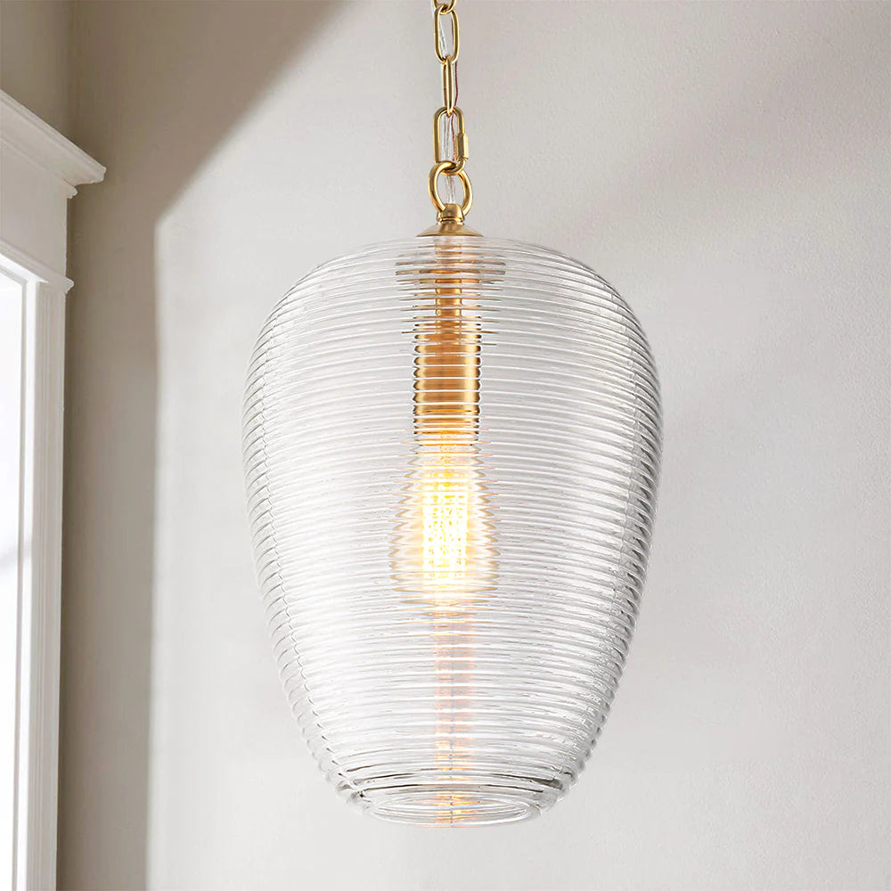 1-Light Dimmable Glass Farmhouse Pendant G19976