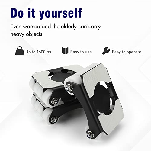 Heavy Duty Furniture Lifter 4 Appliance Roller 880 LBS Load Capacity Wheels Adjustable Height Lifting Tool Lever A5053