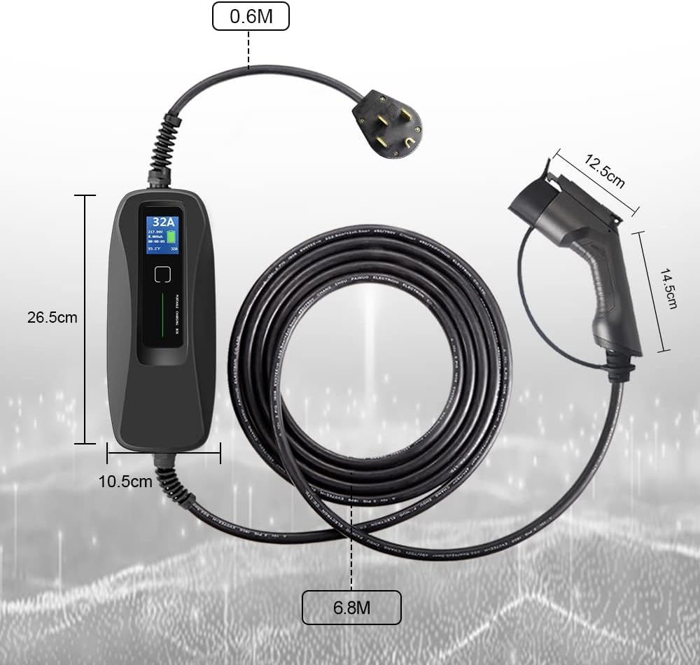 EV Charger Level 2 Portable 25ft Charging Cable U88315
