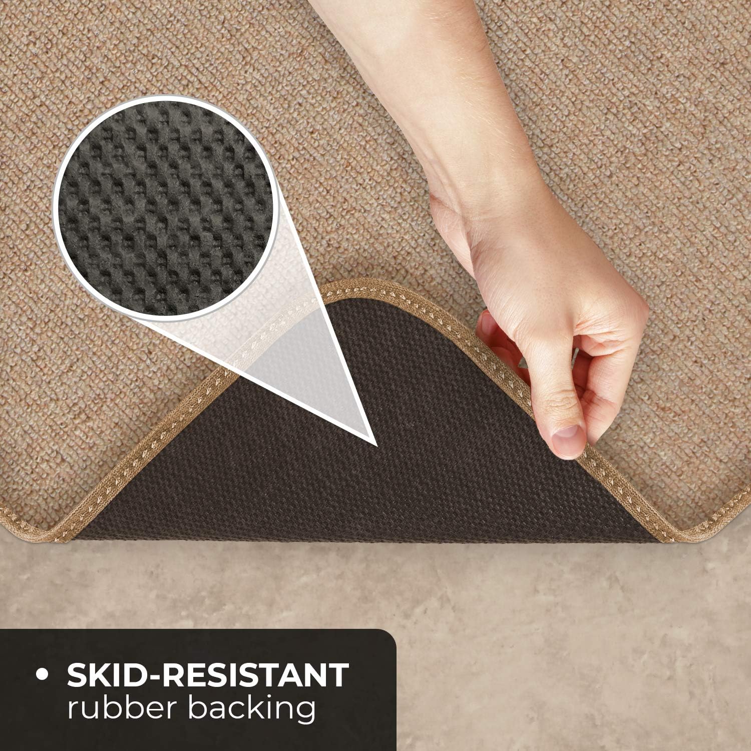 Skid-Resistant Carpet Runner - Pebble Beige - 10 Feet X 36 Inches J9229