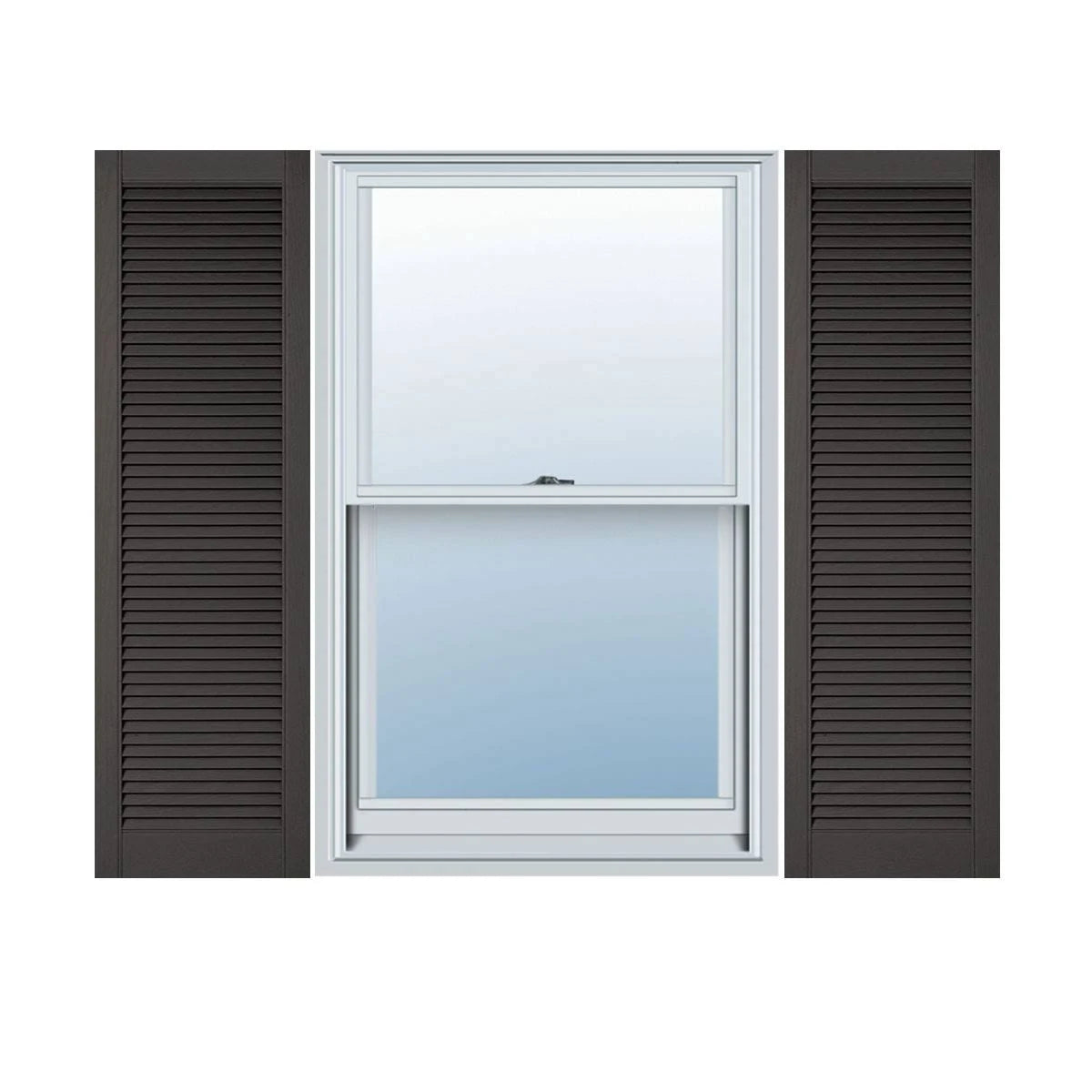 Lifetime Vinyl Louver Shutters per Pair, 18 x 44 R89013