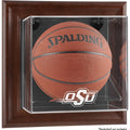 Brown Framed Wall-Mountable Basketball Display Case N380711