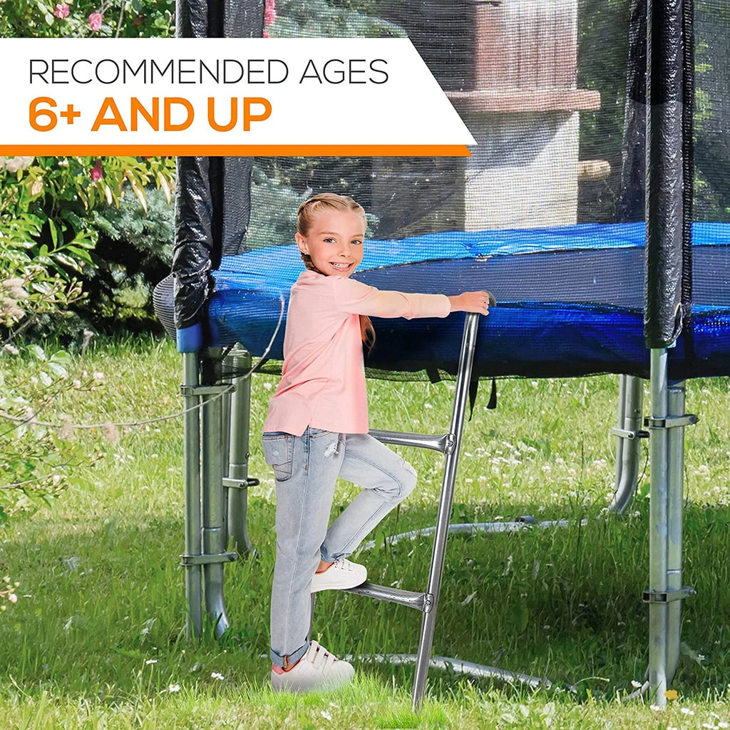 2 Step Galvanized Steel Trampoline Access Ladder X550