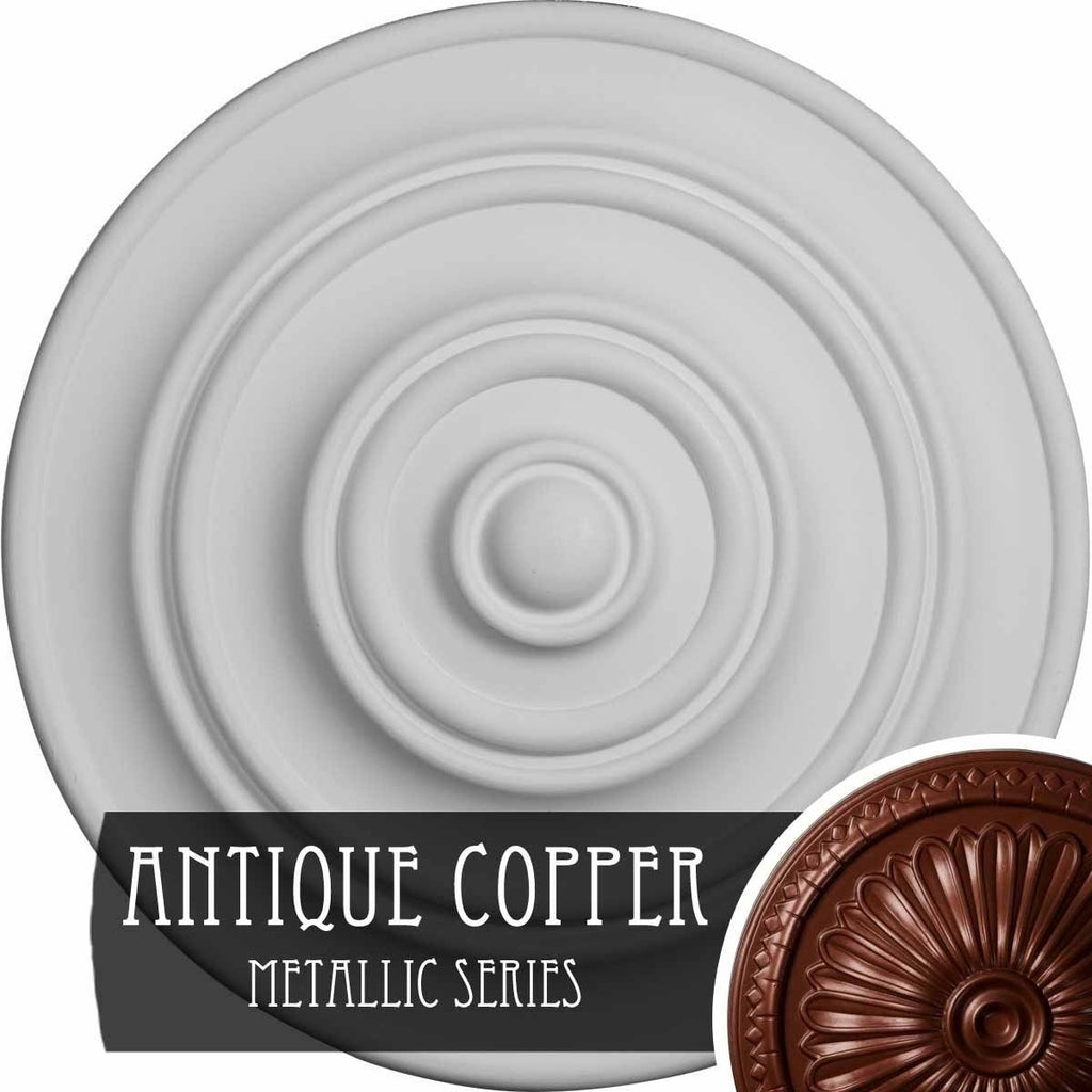 13 1/4x22OD x 1/2x22P Classic Ceiling Medallion Hand-Painted Night Shade A562857