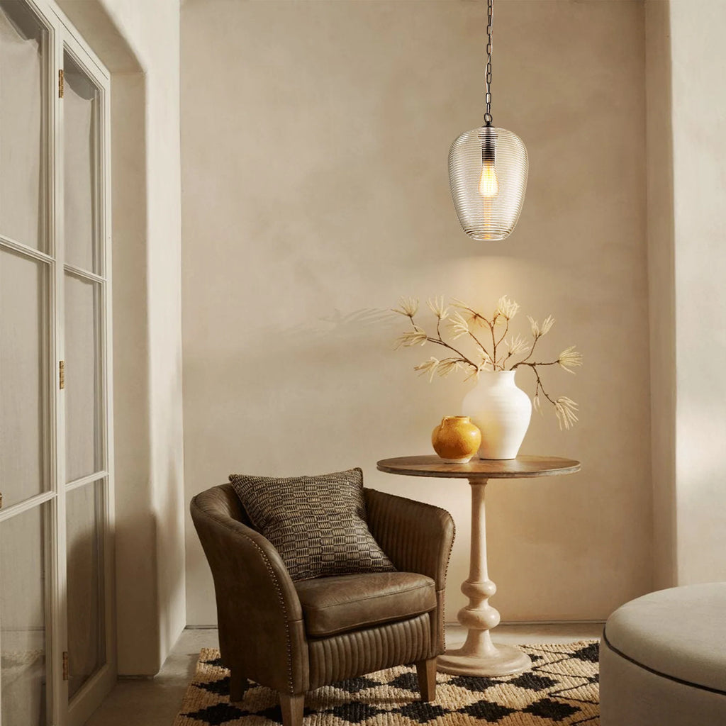 1-Light Dimmable Glass Farmhouse Pendant G19976