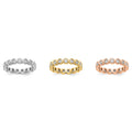 14k White Gold Bezel Set Diamond Eternity Wedding Band Ring Size 7.5 M74740