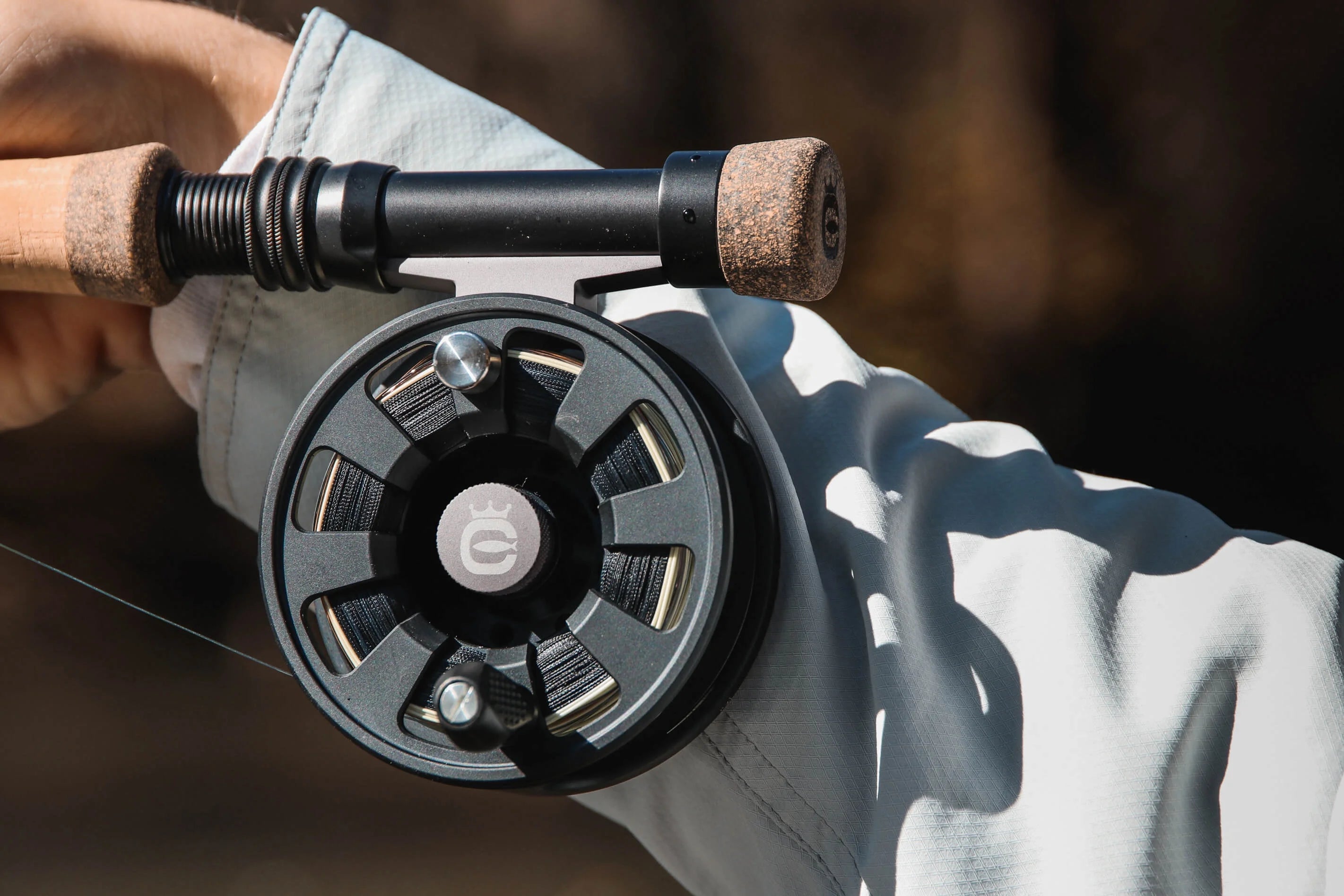 Cortland Crown Series Fly Reel, Disc Drag-Machine Anodized - 3/5 F157