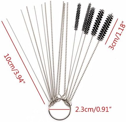 Carburetor Carbon Dirt Jet Cleaner Tool Kit 10 Cleaning Needles with 5 Brushes Pack of 2 H544023
