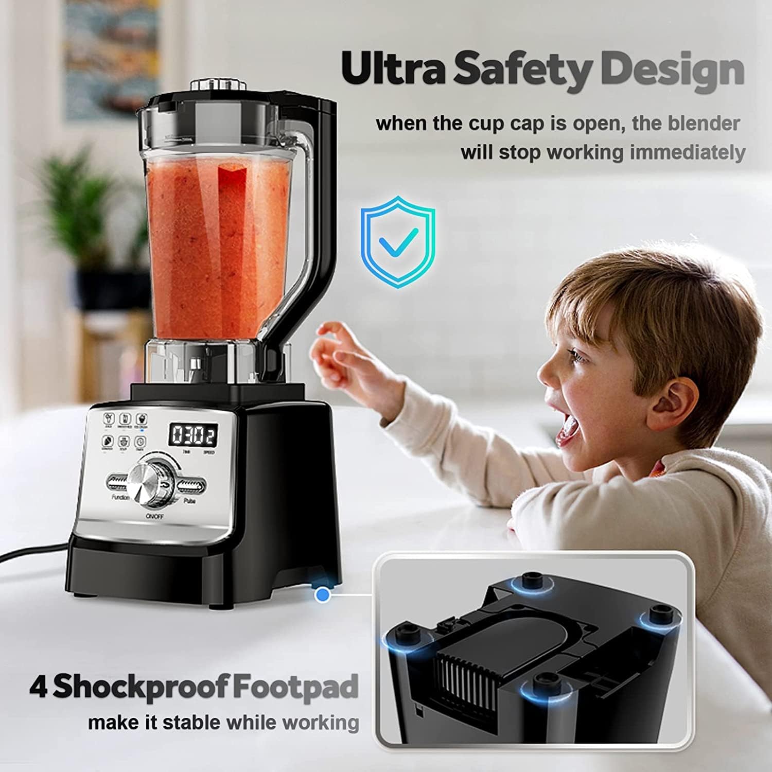 2L Countertop Blender with Ice Crusher, Pack of 2 R505