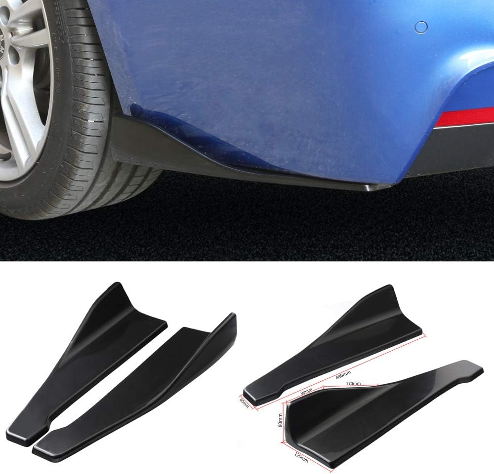 Black Rear Bumper Lip Splitter Pack of 2 Q44388